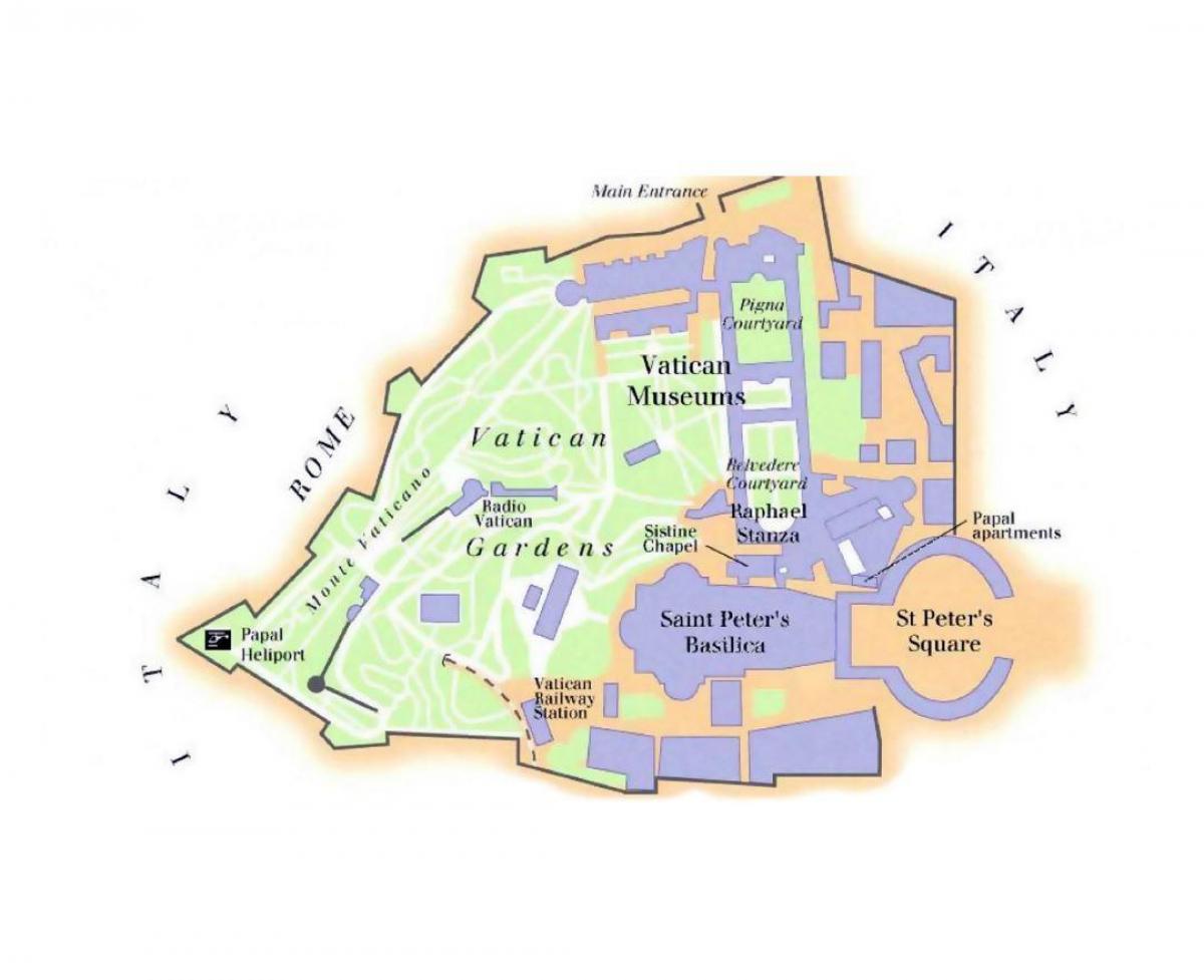 zemljevid Vatikanski muzej in sistine kapela